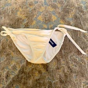 White side tie bikini bottom